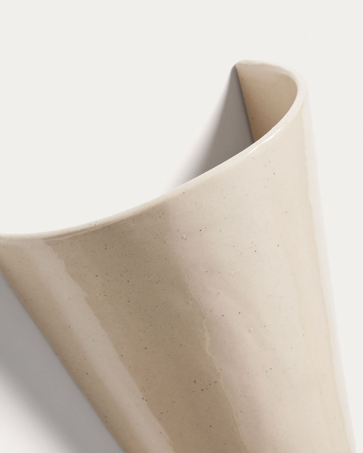 Aplique de pared Ceren de cerámica beige 21 cm