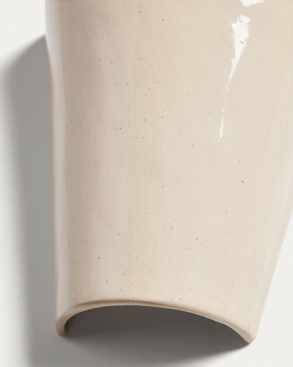 Aplique de pared Ceren de cerámica beige 21 cm