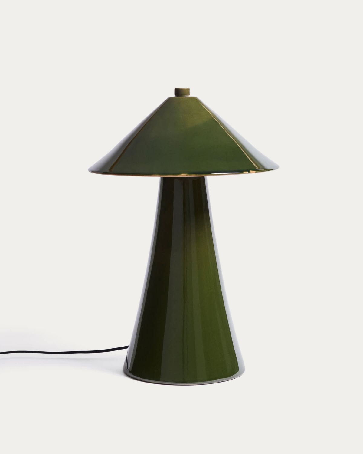 Lámpara de mesa Ceren de cerámica verde 54 cm