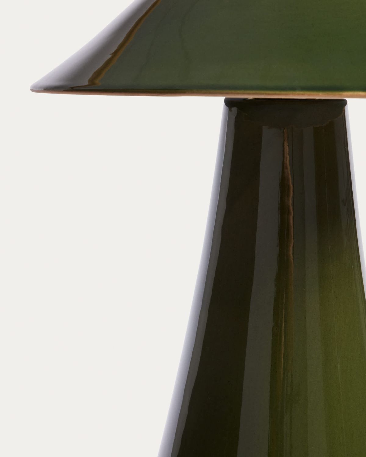 Lámpara de mesa Ceren de cerámica verde 54 cm