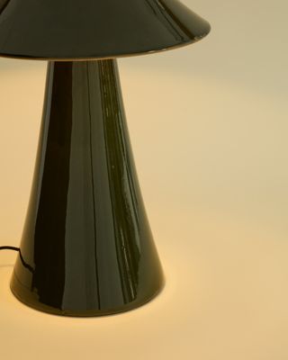 Lámpara de mesa Ceren de cerámica verde 54 cm