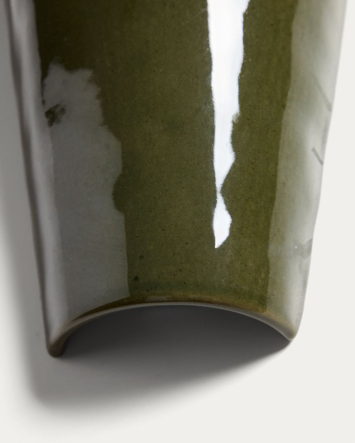 Aplique de pared Ceren de cerámica verde 13 cm