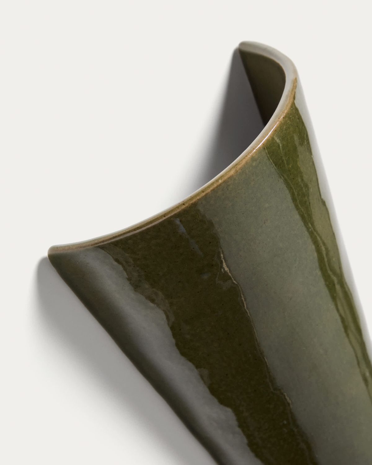 Aplique de pared Ceren de cerámica verde 13 cm