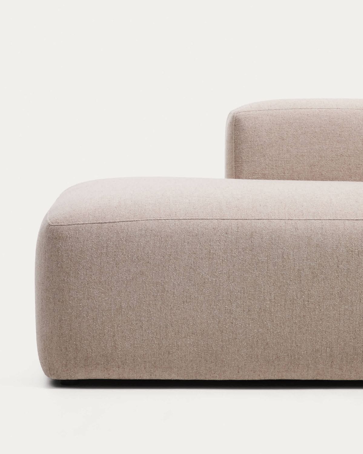 Sofá rinconero Blok 5 plazas con terminal derecho de chenilla beige 320 x 255 cm FSC Mix Credit
