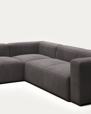 Sofá rinconero Blok 5 plazas gris 320 x 290 cm / 290 x 320 cm FR