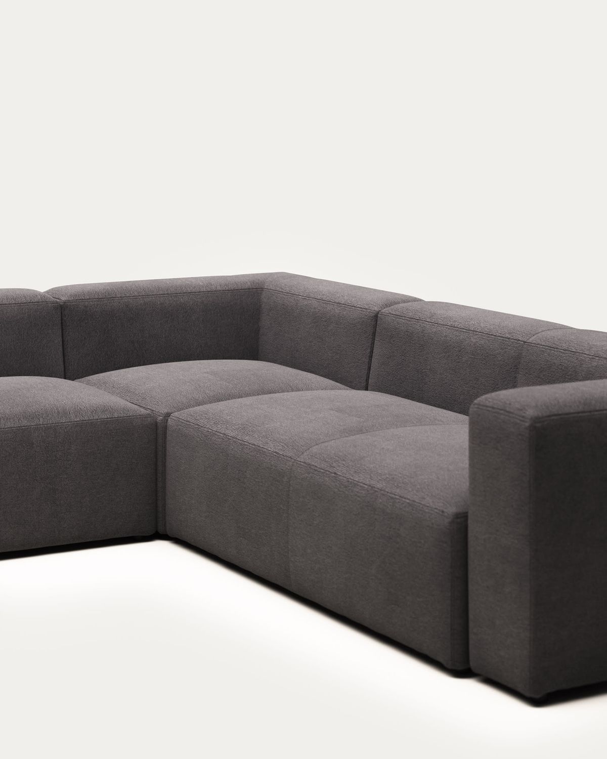 Sofá rinconero Blok 5 plazas gris 320 x 290 cm / 290 x 320 cm FR