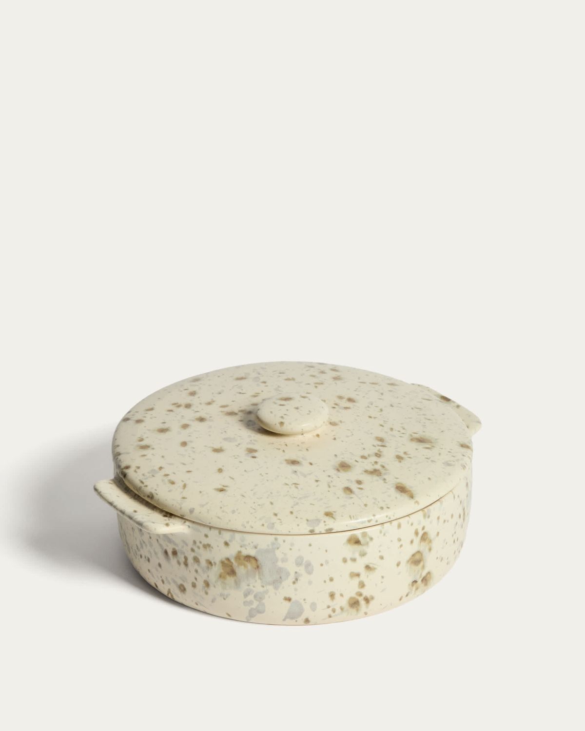 Fuente para horno Convia de cerámica blanco y marrón 1 l