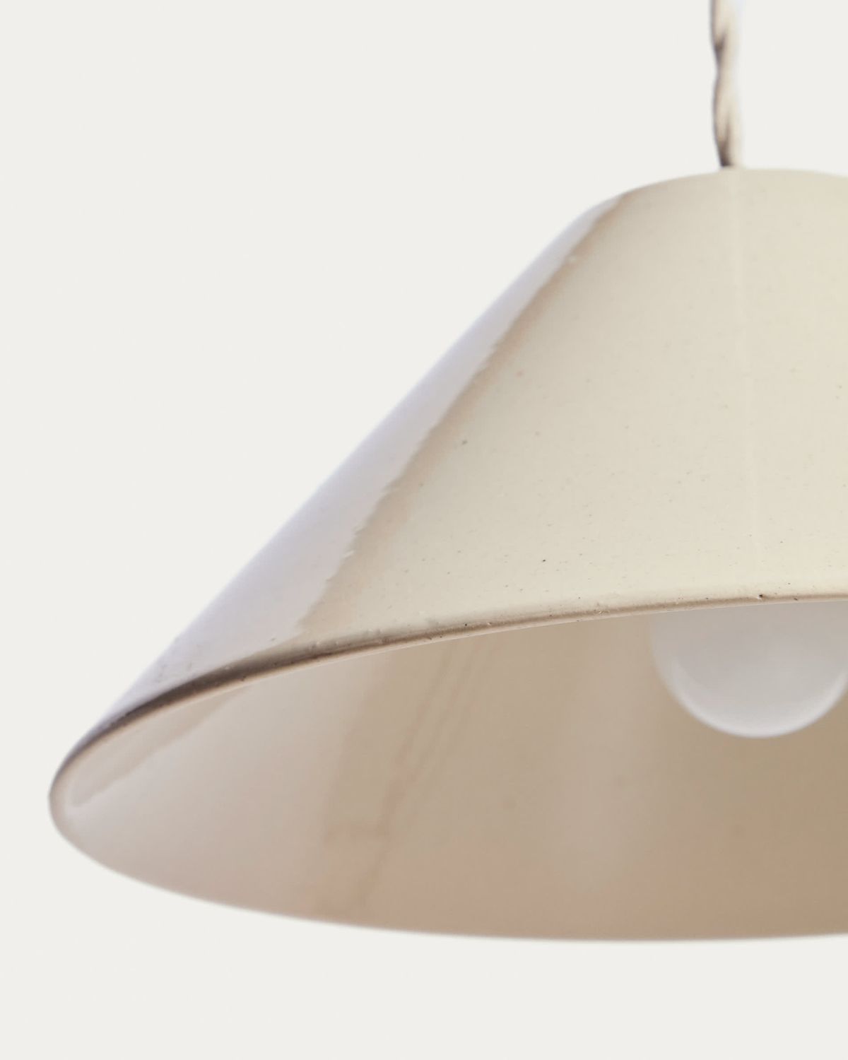 Lámpara de techo Ceren de cerámica beige