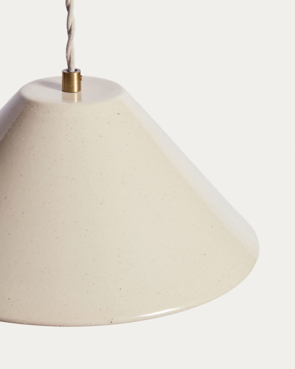 Lámpara de techo Ceren de cerámica beige