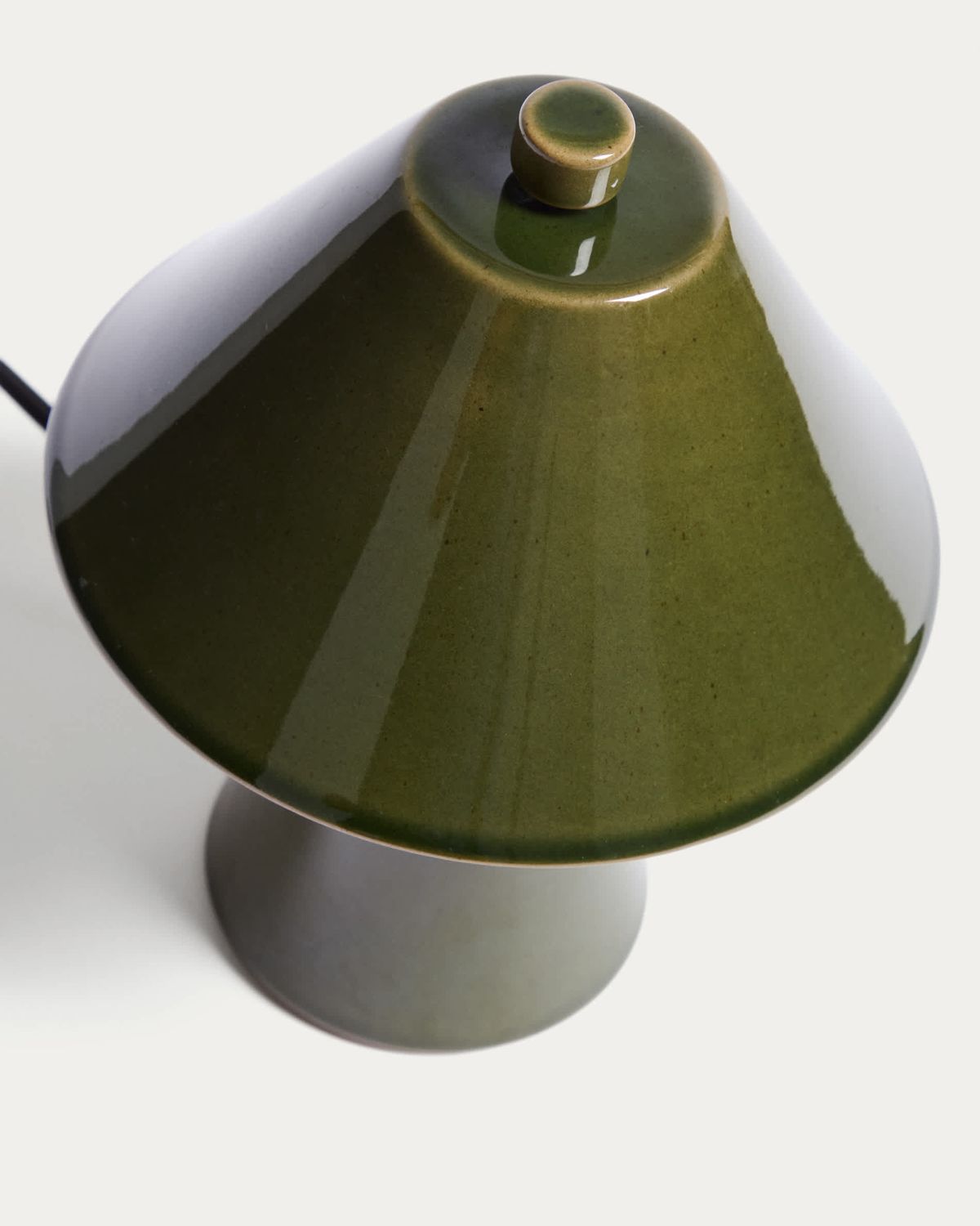 Lámpara de mesa Ceren de cerámica verde 21 cm