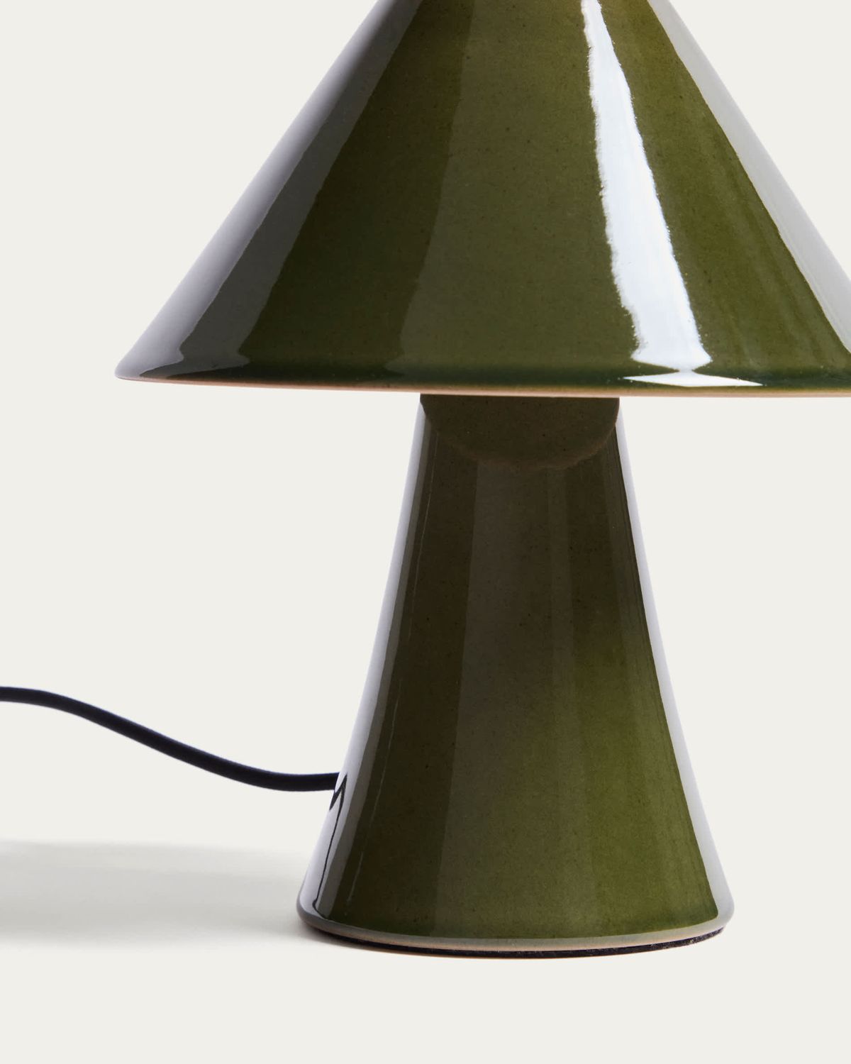 Lámpara de mesa Ceren de cerámica verde 21 cm