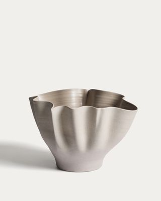 Centro de mesa Nilea de cerámica gris 38 x 28 cm Centro de mesa Nilea de cerámica gris 38 x 28 cm
