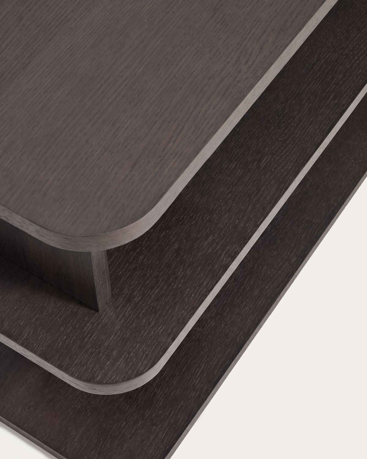Estantería Aduma de chapa de roble con acabado ebonizado FSC 100% 100 x 65 cm