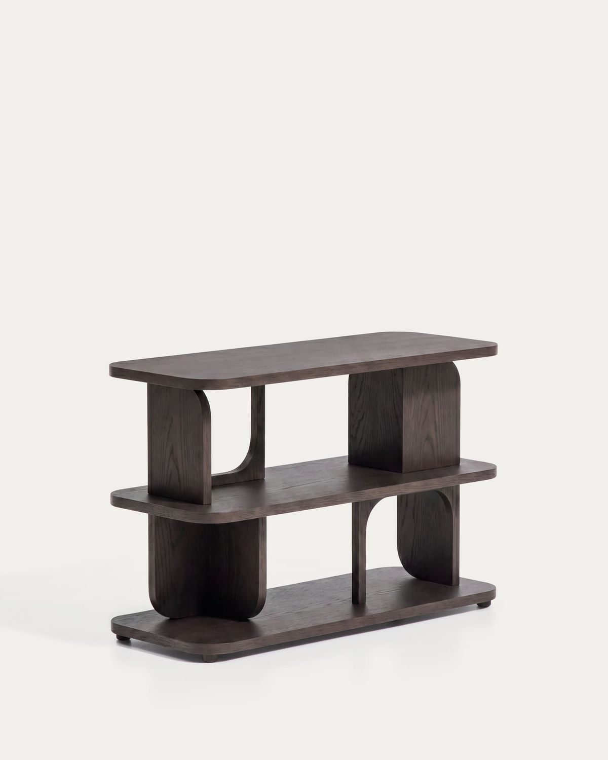 Estantería Aduma de chapa de roble con acabado ebonizado FSC 100% 100 x 65 cm