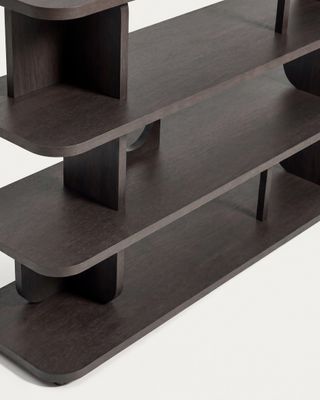 Estantería Aduma de chapa de roble con acabado ebonizado FSC 100% 160 x 187 cm