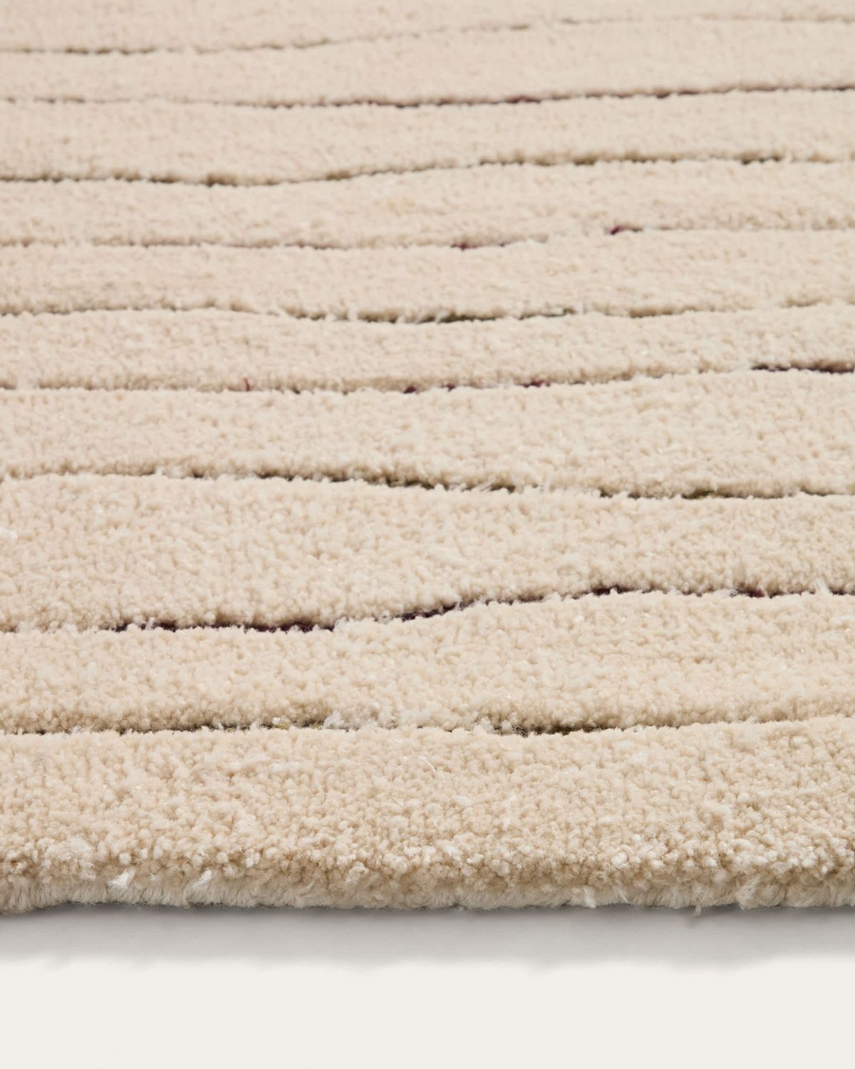 Alfombra Loram de efecto pelo beige 160 x 230 cm
