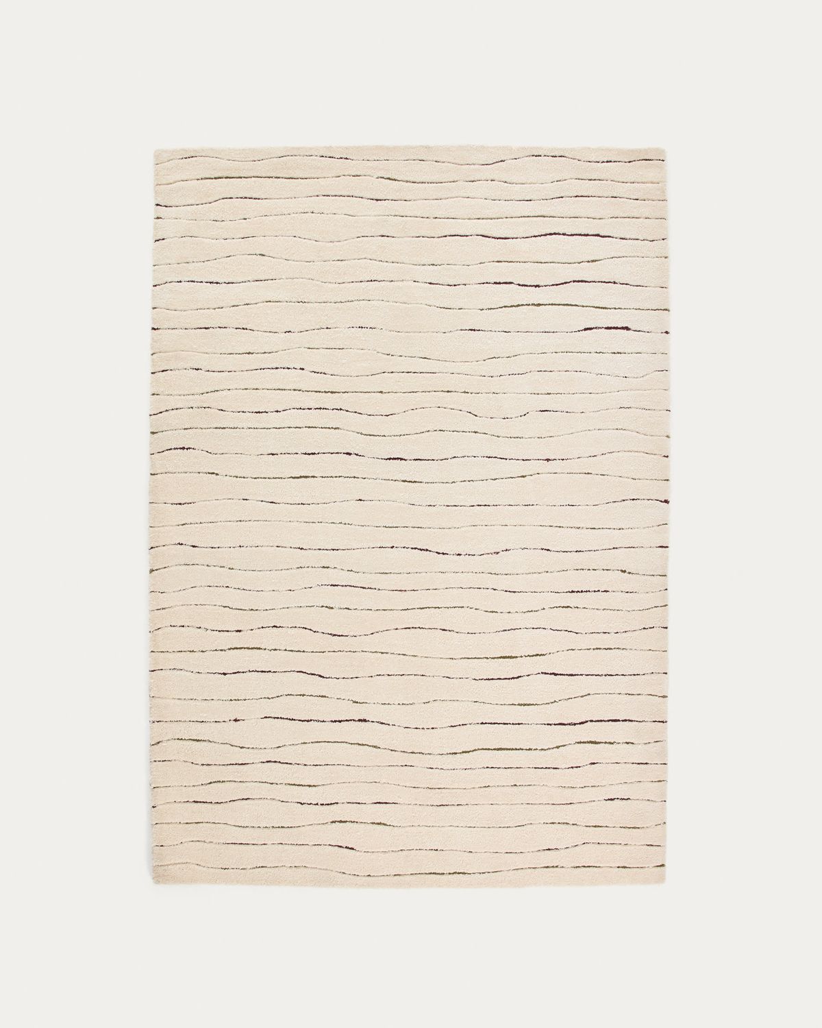 Alfombra Loram de efecto pelo beige 160 x 230 cm