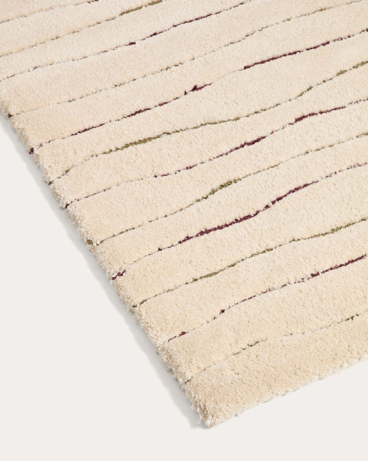 Alfombra Loram de efecto pelo beige 160 x 230 cm