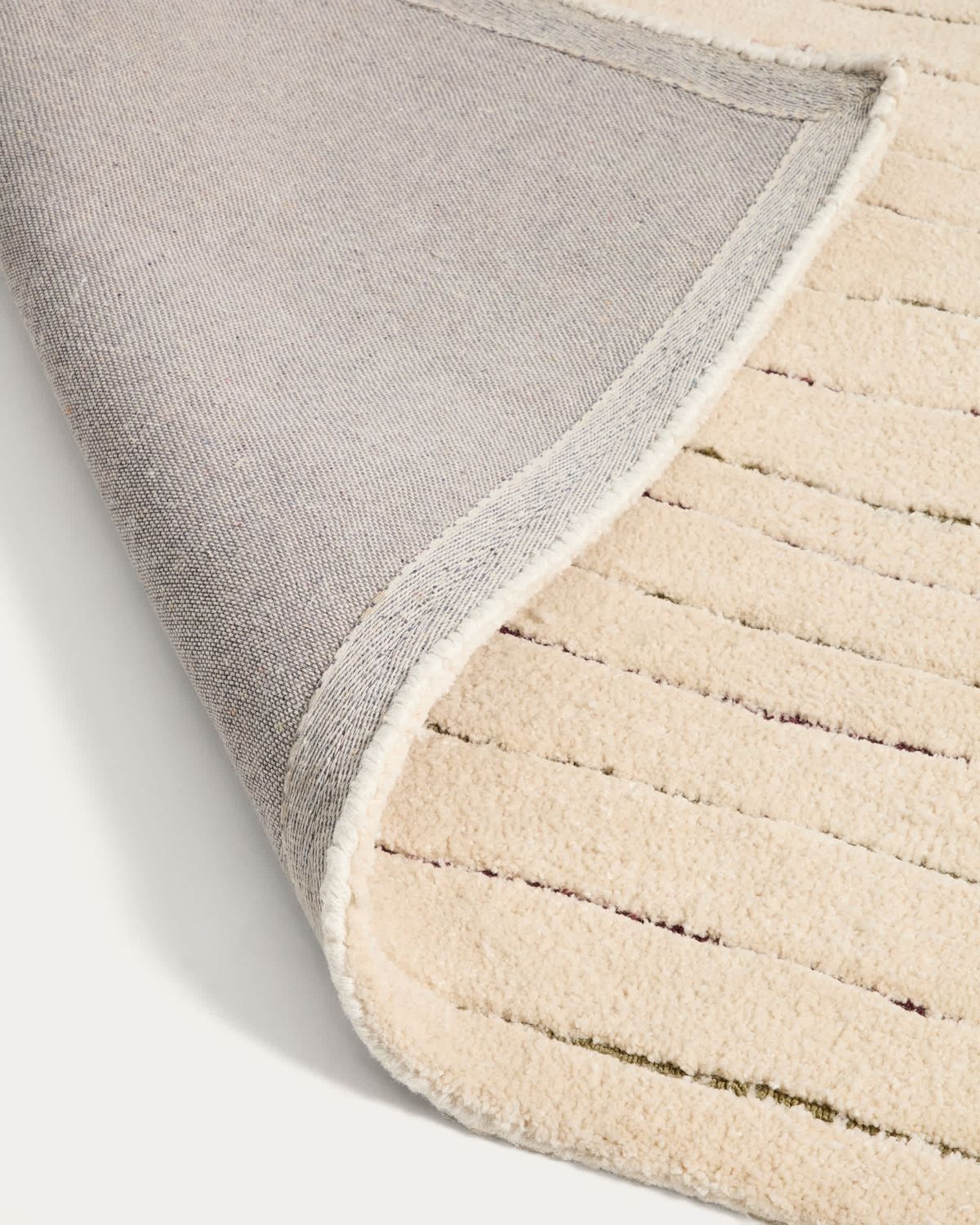 Alfombra Loram de efecto pelo beige 160 x 230 cm