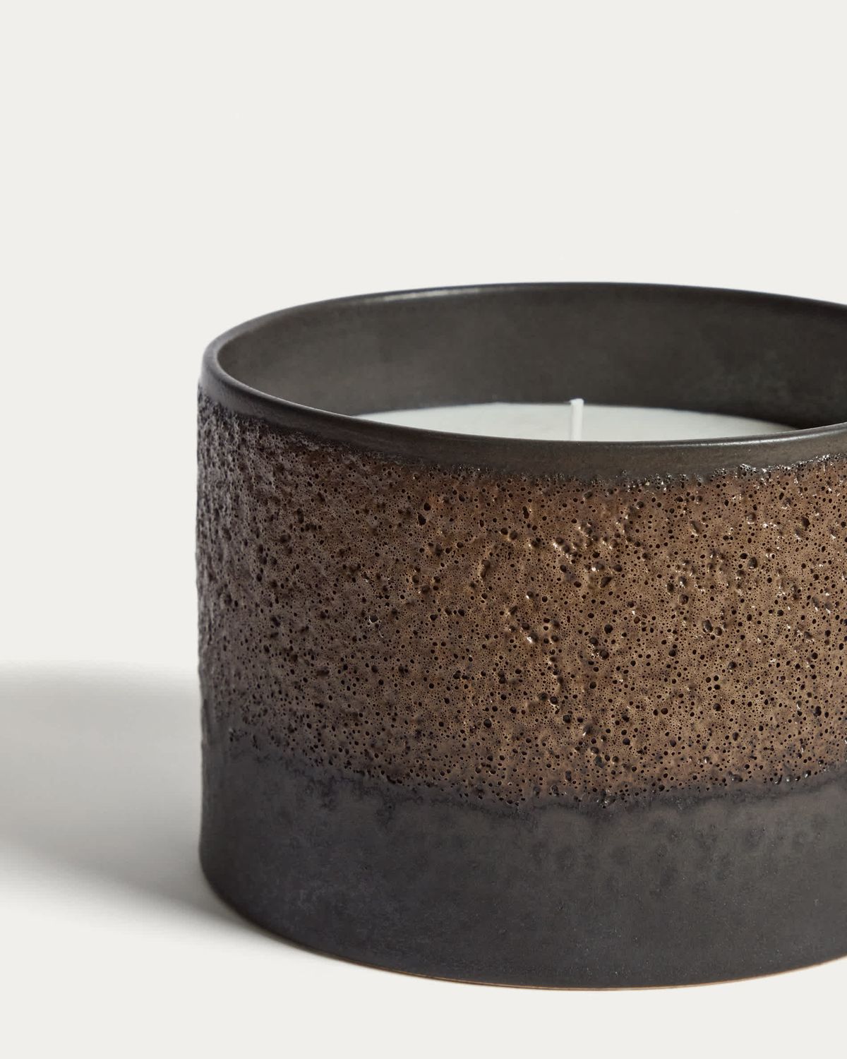 Vela Orial de cerámica marrón oscuro Ø13 cm