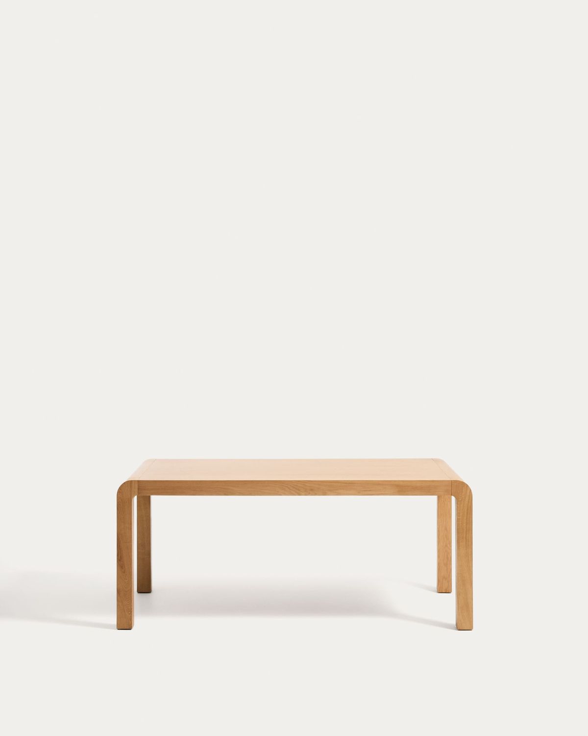 Mesa extensible Erisia de madera maciza de roble con acabado tono natural 180 (230) x 90 cm FSC 100%