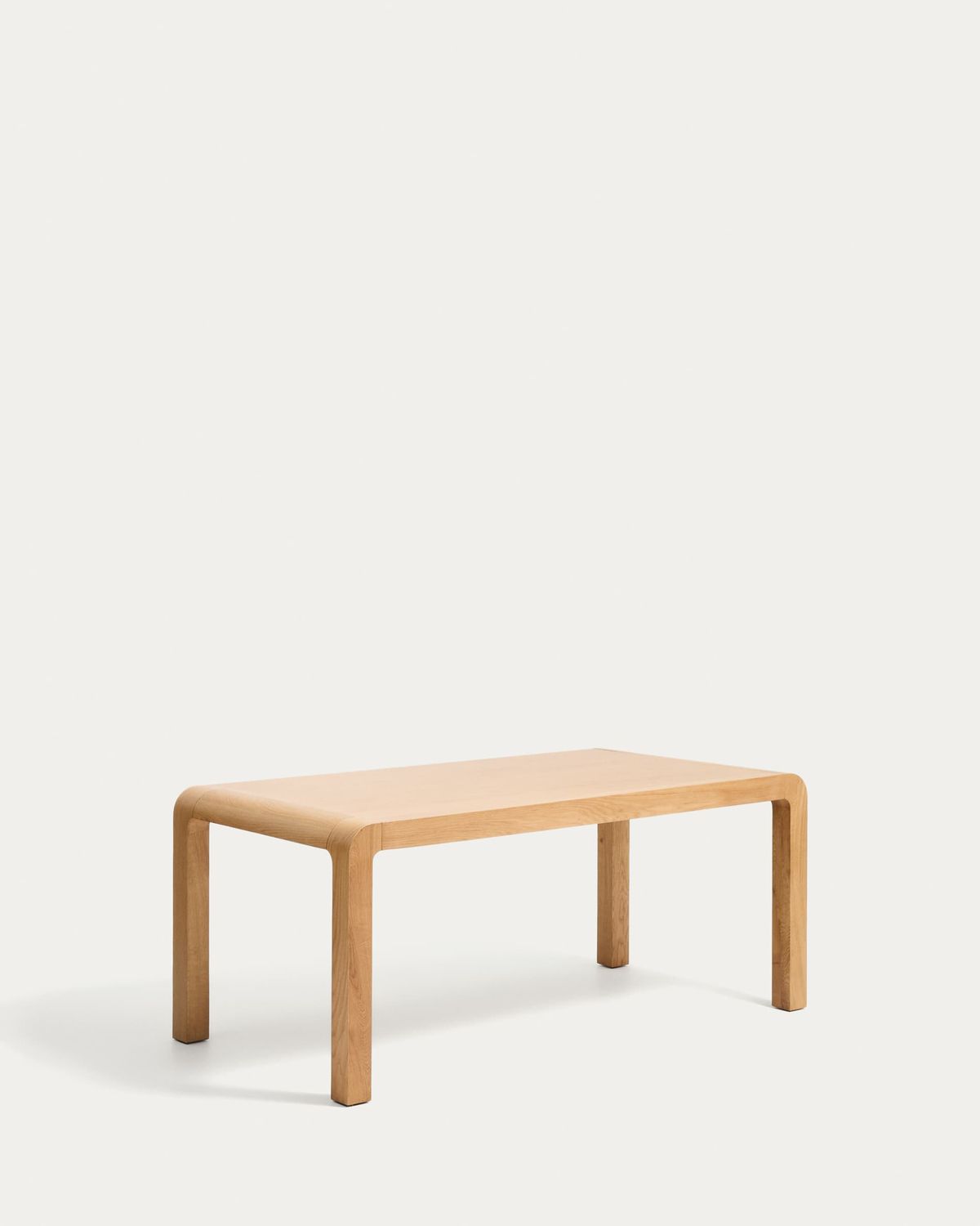 Mesa extensible Erisia de madera maciza de roble con acabado tono natural 180 (230) x 90 cm FSC 100%