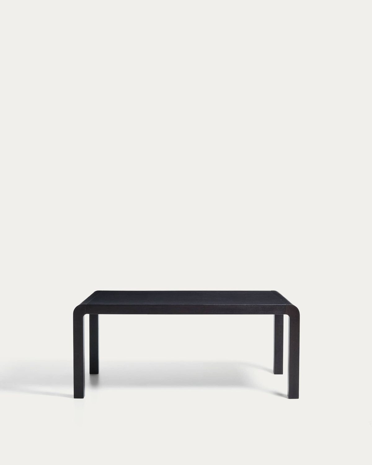 Mesa extensible Erisia de madera maciza de roble con acabado ebonizado 180 (230) x 90 cm FSC 100%