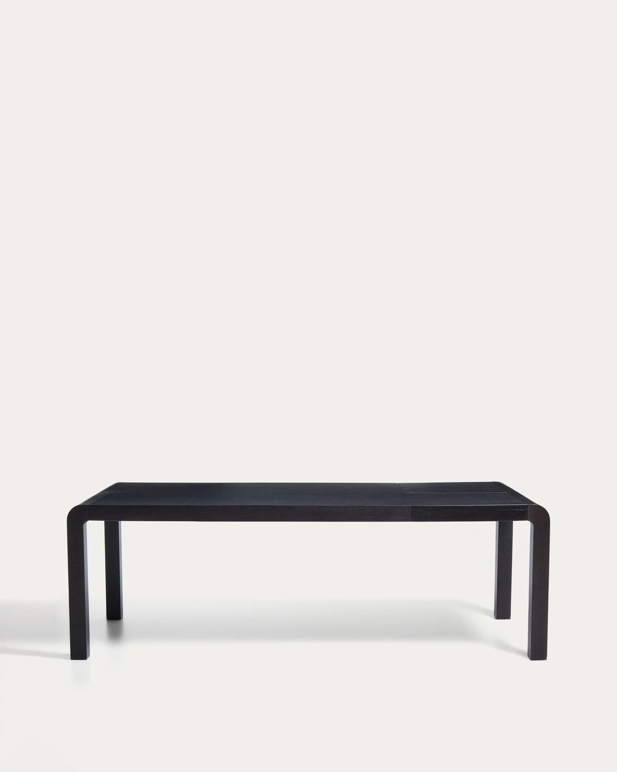 Mesa extensible Erisia de madera maciza de roble con acabado ebonizado 180 (230) x 90 cm FSC 100%