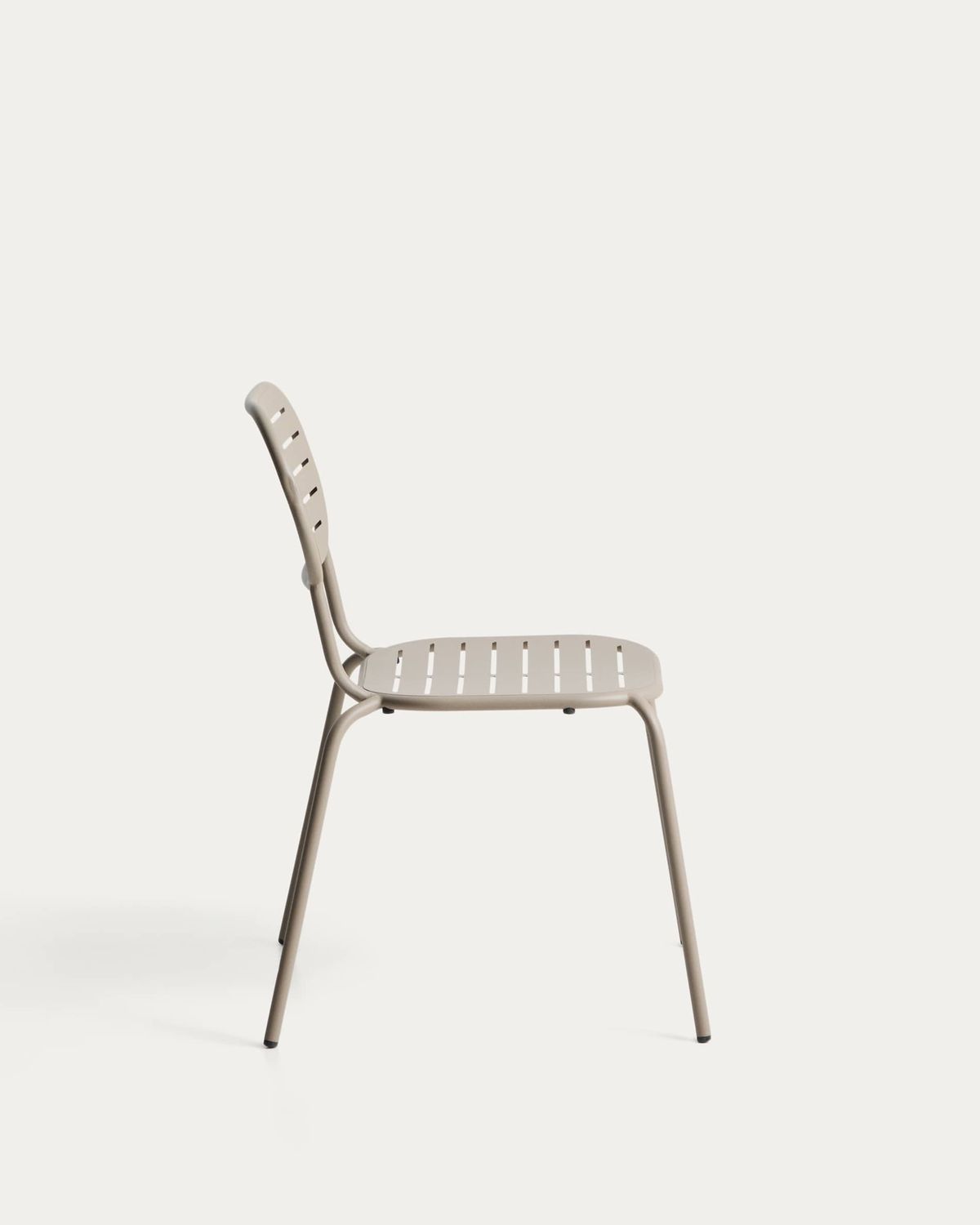 Silla apilable de exterior Brai de acero galvanizado topo