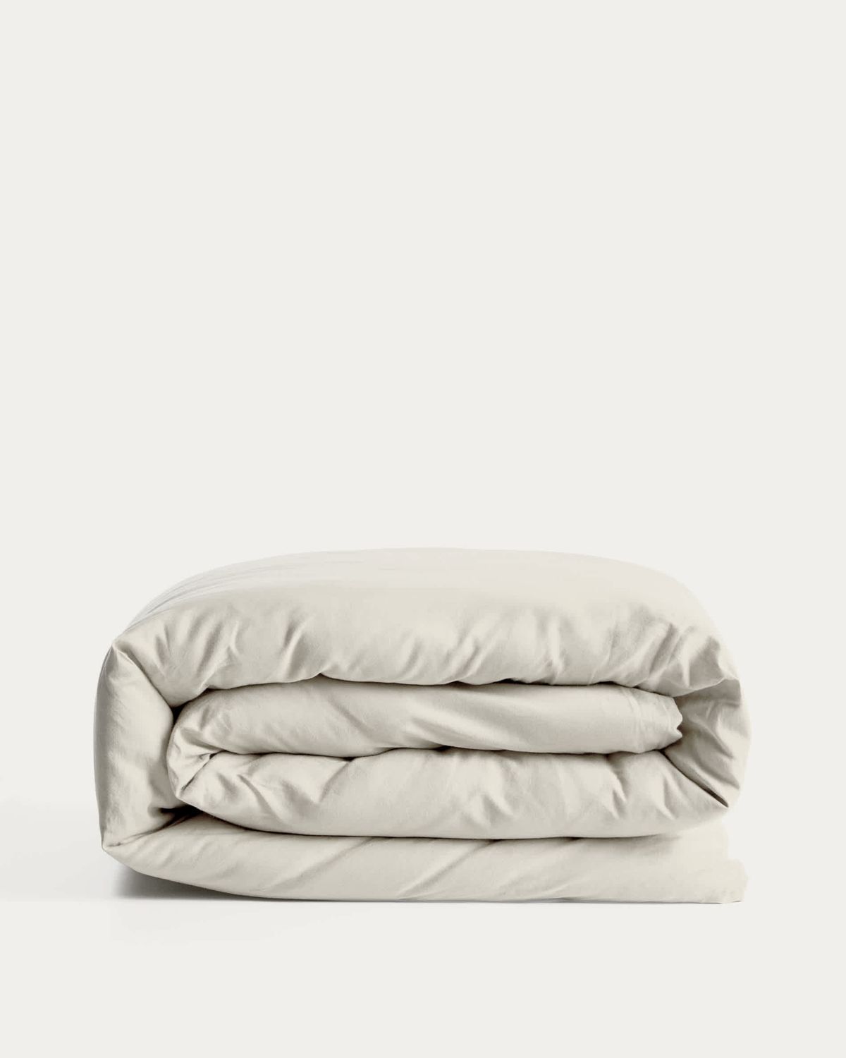 Funda nórdica Sirale 100% algodón satén acabado lavado blanco para cama de 150/160 cm