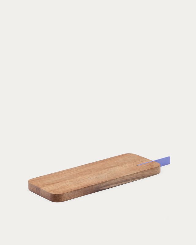 Tabla de servir Zairin de madera de acacia FSC 100% y metal lila