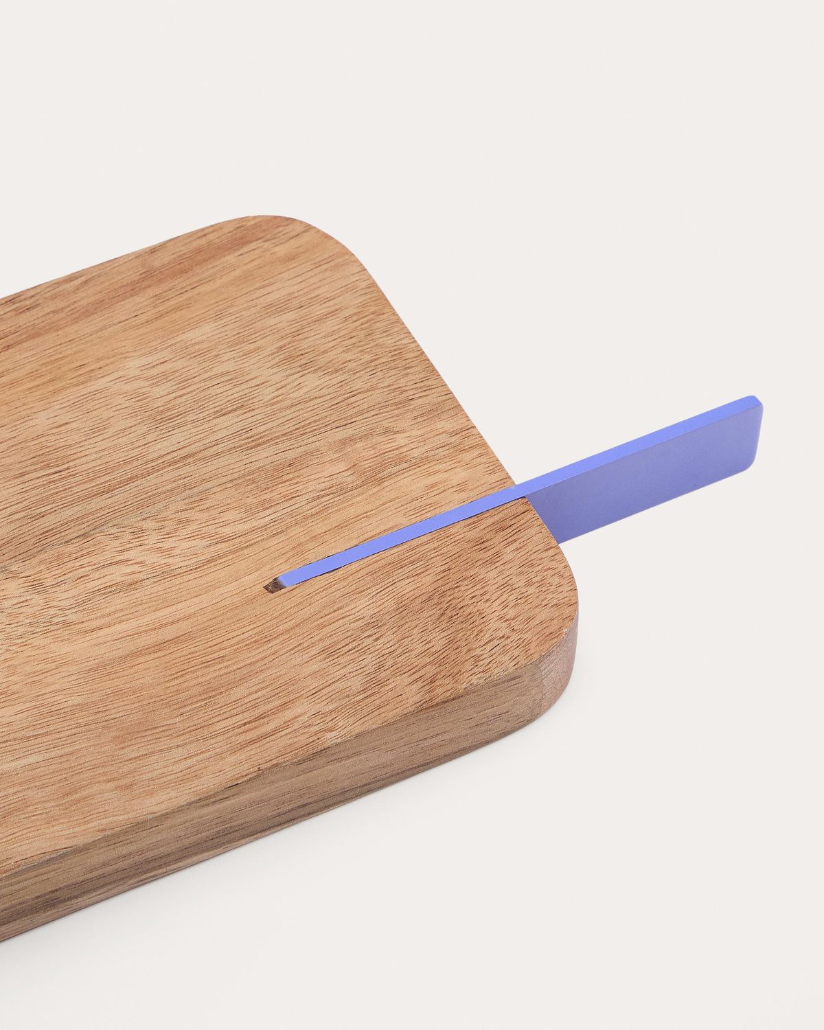 Tabla de servir Zairin de madera de acacia FSC 100% y metal lila