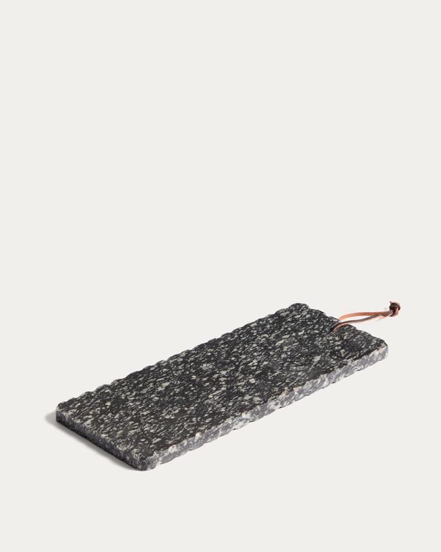 Tabla de servir Arlena de granito gris oscuro 38 x 15 cm