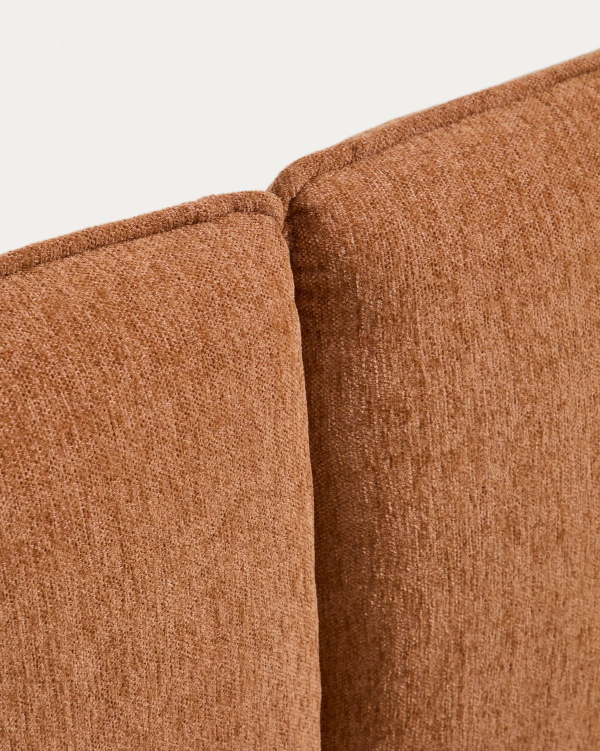 Cama Elerio en chenilla cobrizo suave para colchón de 150 x 200 cm FSC 100%