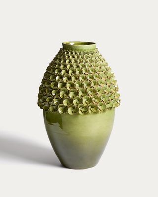 Jarrón Ederia de cerámica verde claro 39 cm
