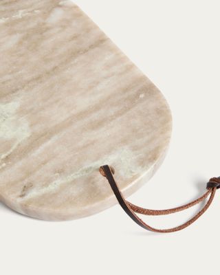 Tabla de servir Nolvet de mármol beige 23 x 15 cm
