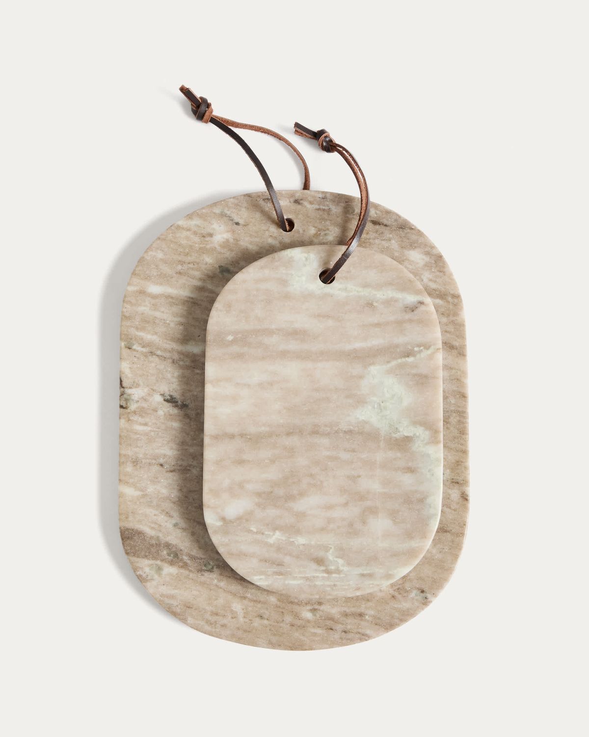 Tabla de servir Nolvet de mármol beige 23 x 15 cm
