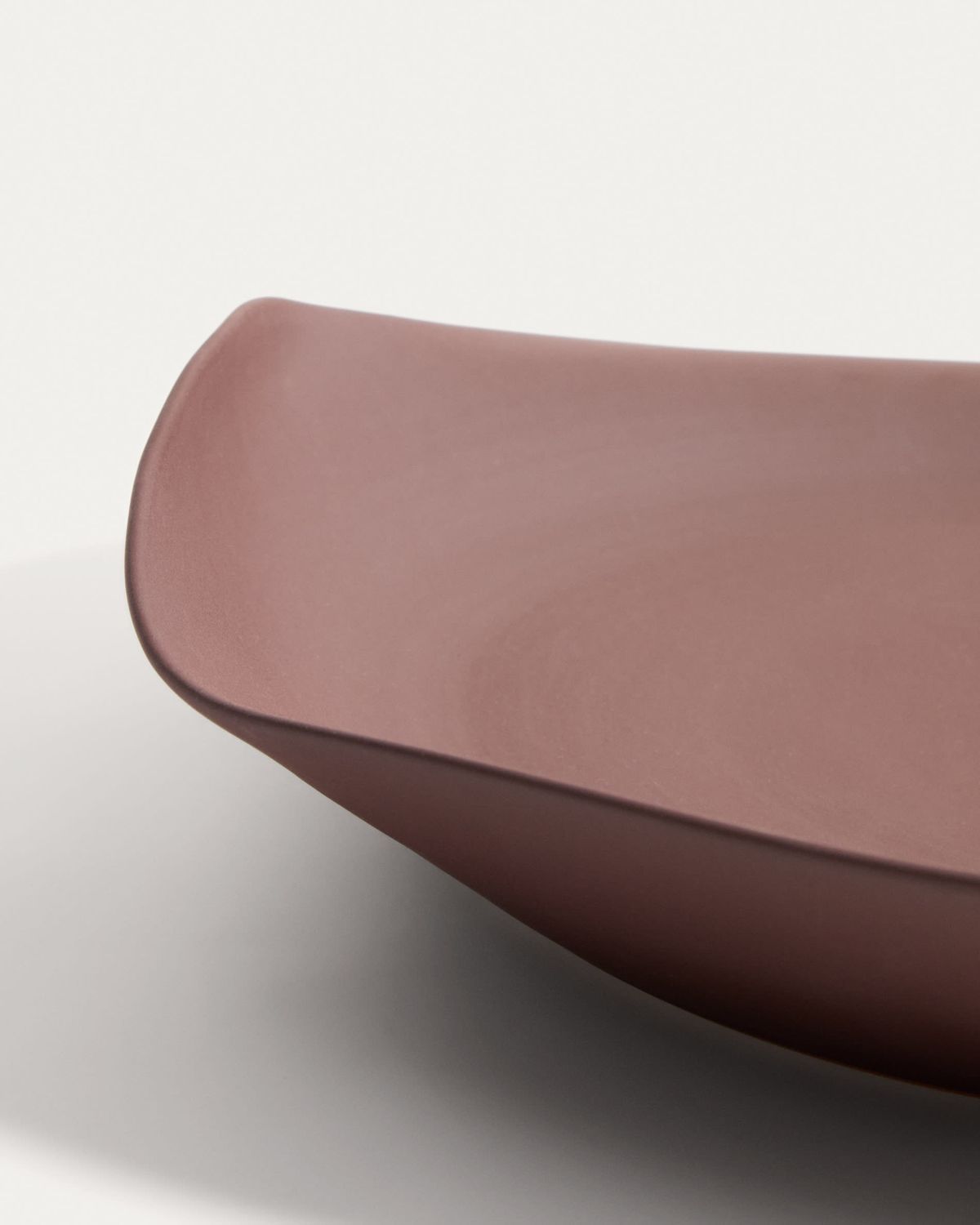 Centro de mesa Ebenor de cerámica marrón chocolate Ø40 cm