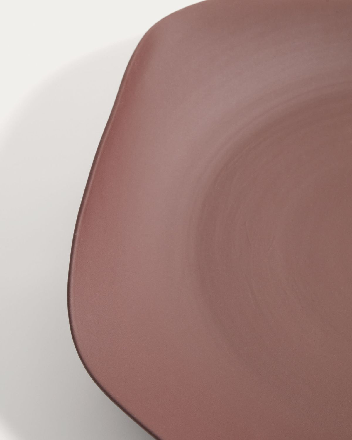 Centro de mesa Ebenor de cerámica marrón chocolate Ø40 cm