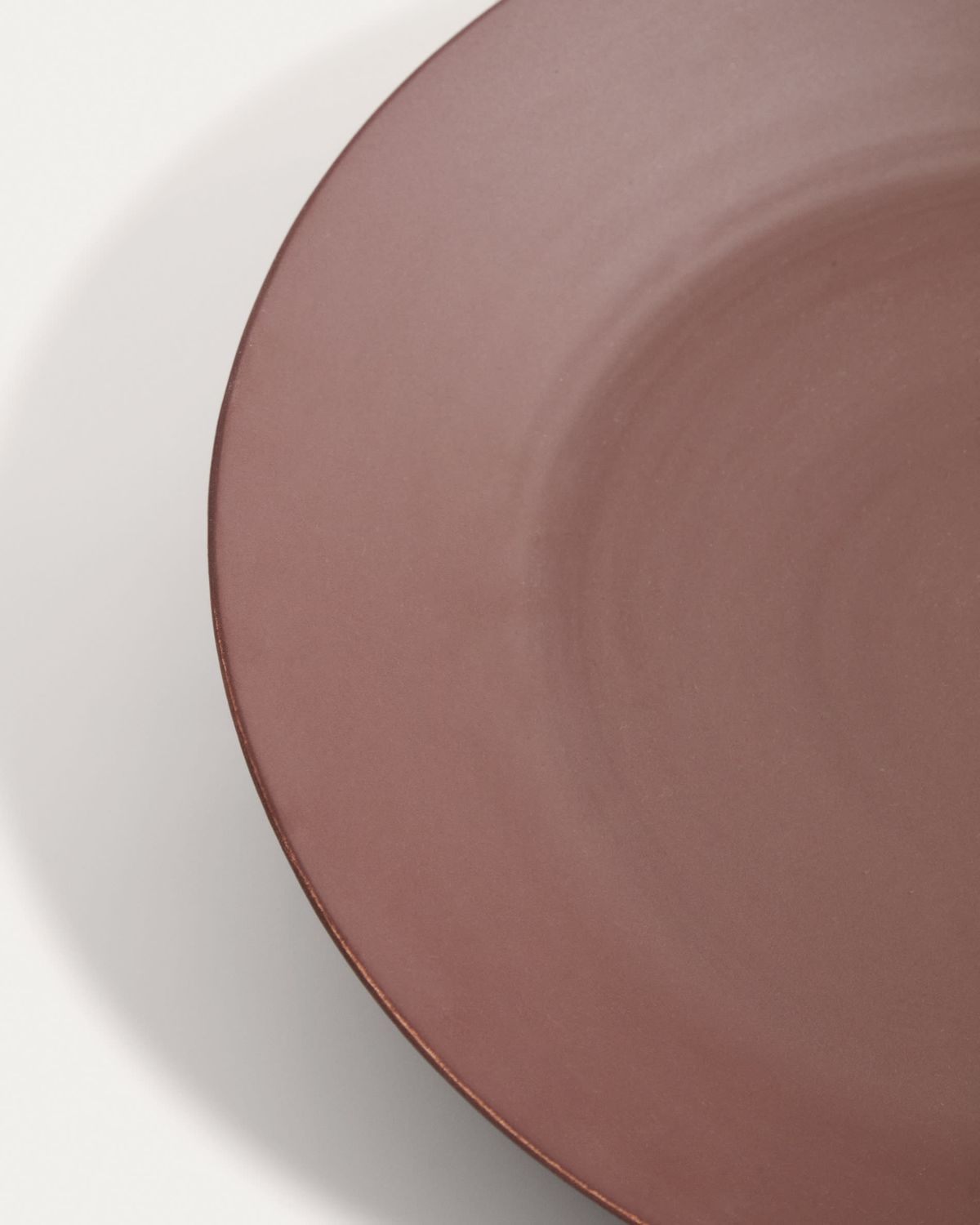 Centro de mesa Ebenor de cerámica marrón chocolate Ø30 cm
