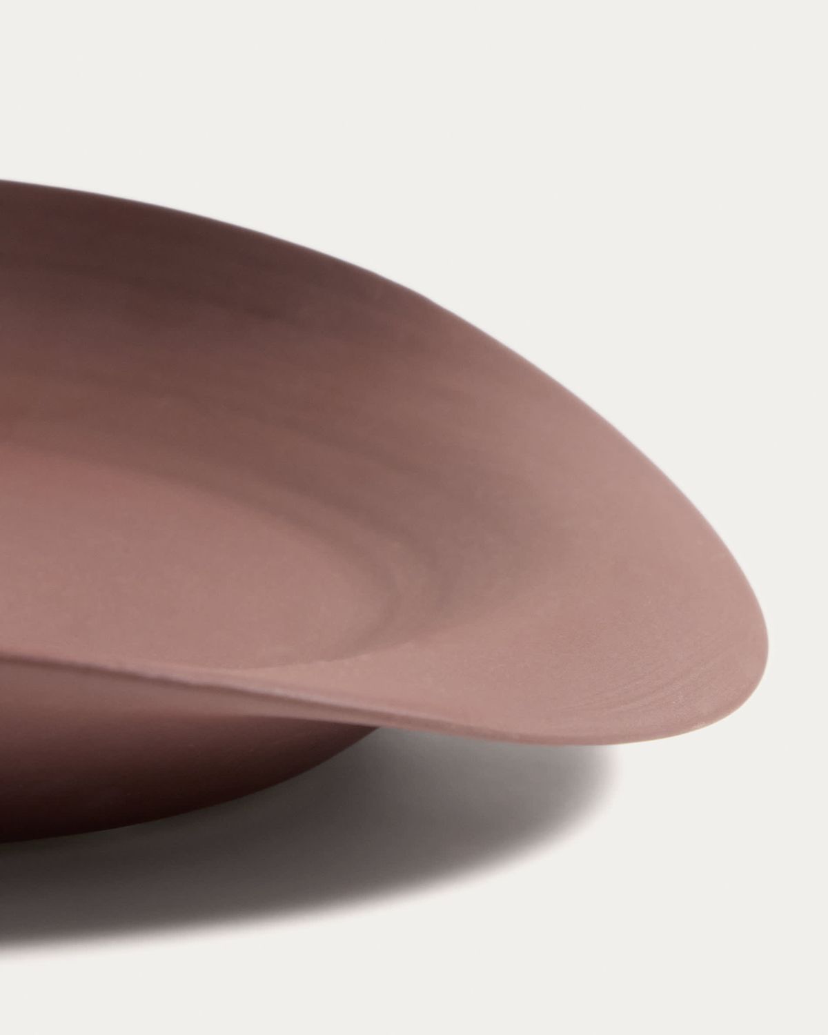 Centro de mesa Ebenor de cerámica marrón chocolate Ø30 cm