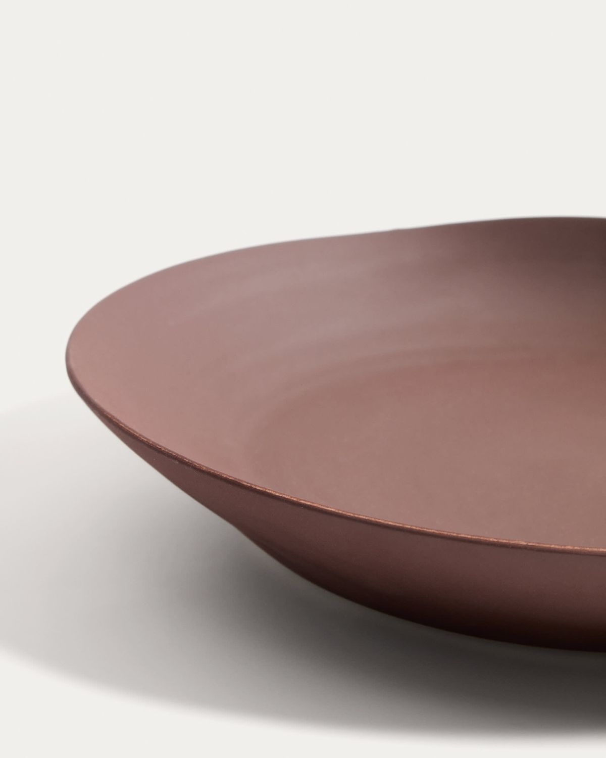 Centro de mesa Ebenor de cerámica marrón chocolate Ø30 cm