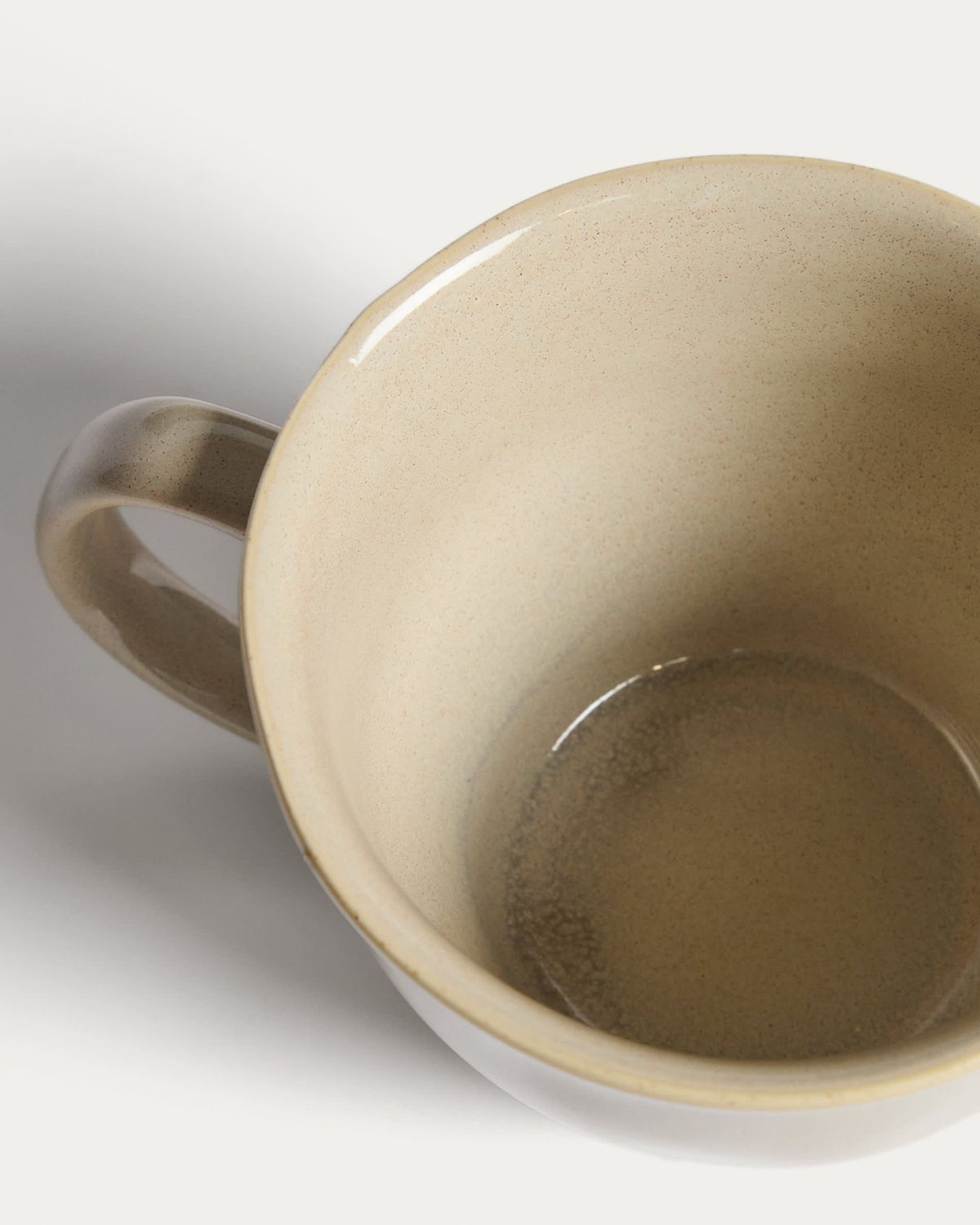 Taza Aderno de cerámica color marfil