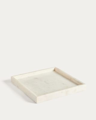 Bandeja Serela de mármol blanco 35 x 35 cm