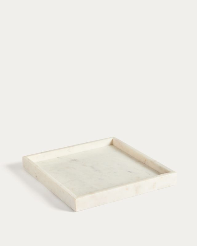 Bandeja Serela de mármol blanco 35 x 35 cm