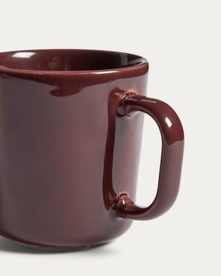 Taza Daner de cerámica burdeos