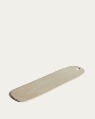 Tabla de servir Aderno de cerámica color marfil 43 x 12,3 cm