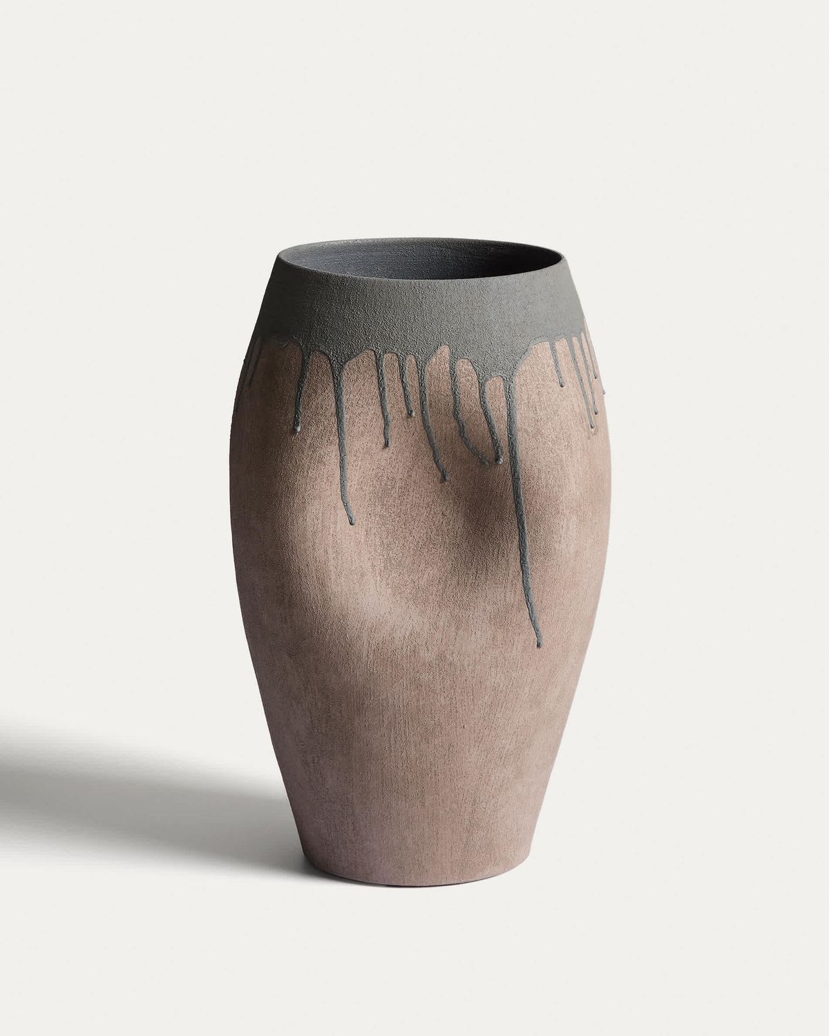 Jarrón Emiro de cerámica marrón 34 cm