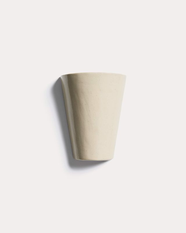 Aplique de pared Ceren de cerámica beige 13 cm Aplique de pared Ceren de cerámica beige 13 cm