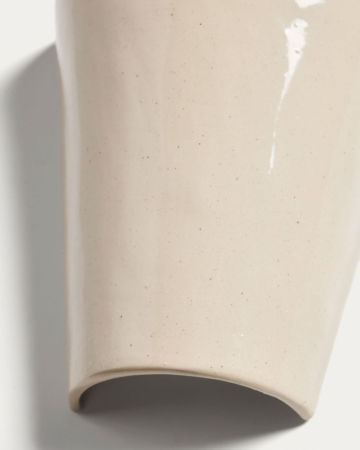 Aplique de pared Ceren de cerámica beige 13 cm